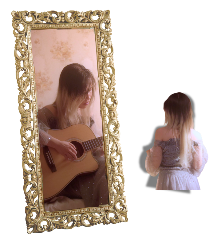 Girl with mirror